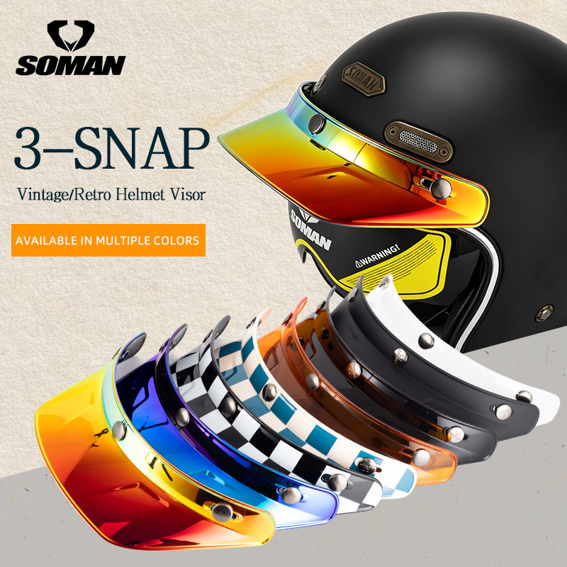 Motorcycle Gear Vintage - Motorcycle Face Shield Visor Retro Shield