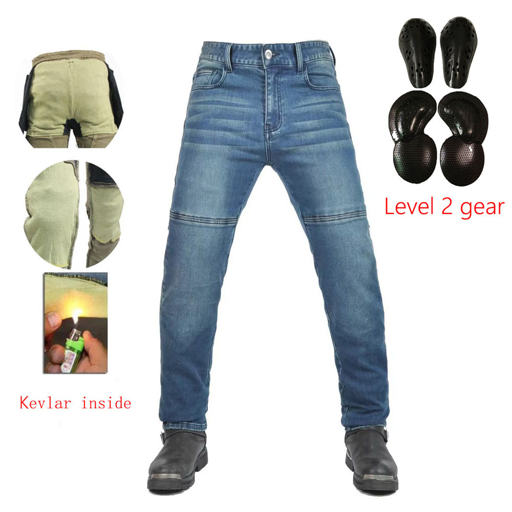 Motorcycle Wearing Gear - Motorcycle Riding Jeans Pants Soft elastic