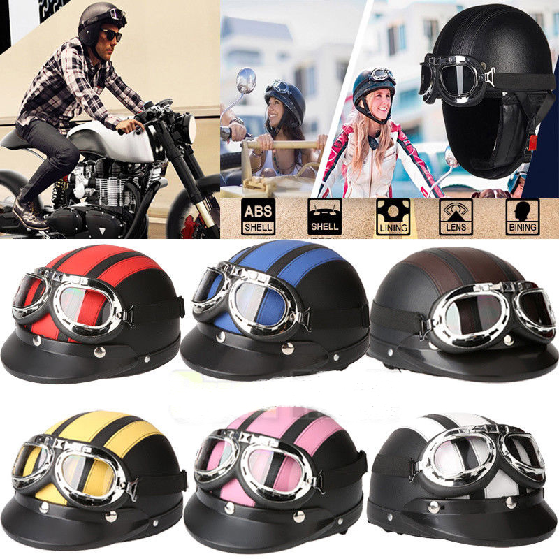 Motorcycle Gear Vintage - For Harley Adult Helmets Motorcycle Retro