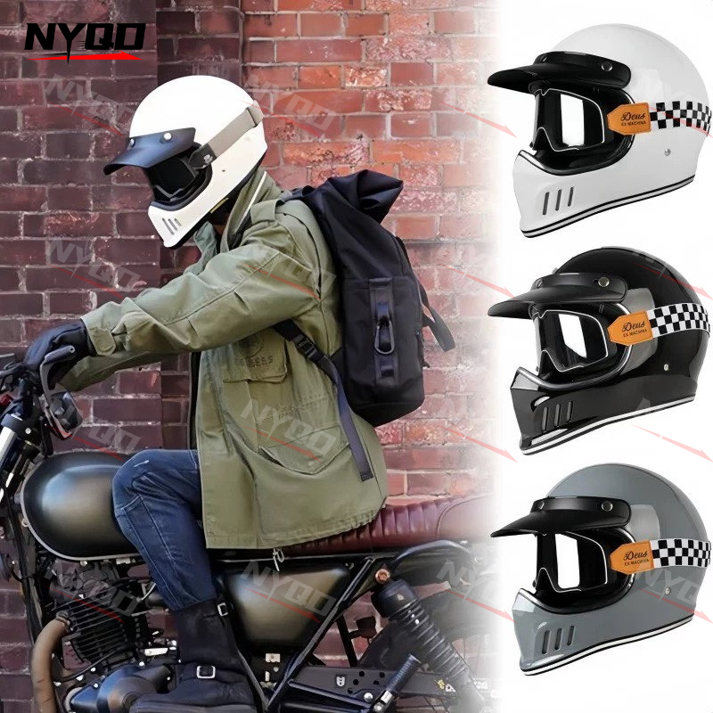 Motorcycle Gear Vintage - Vintage Full Face Motorcycle Motocross Helmet