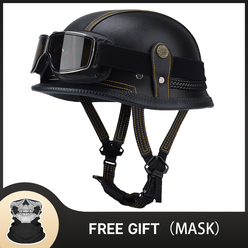 Motorcycle Gear Vintage - German Half Vintage Helmet Classic Open