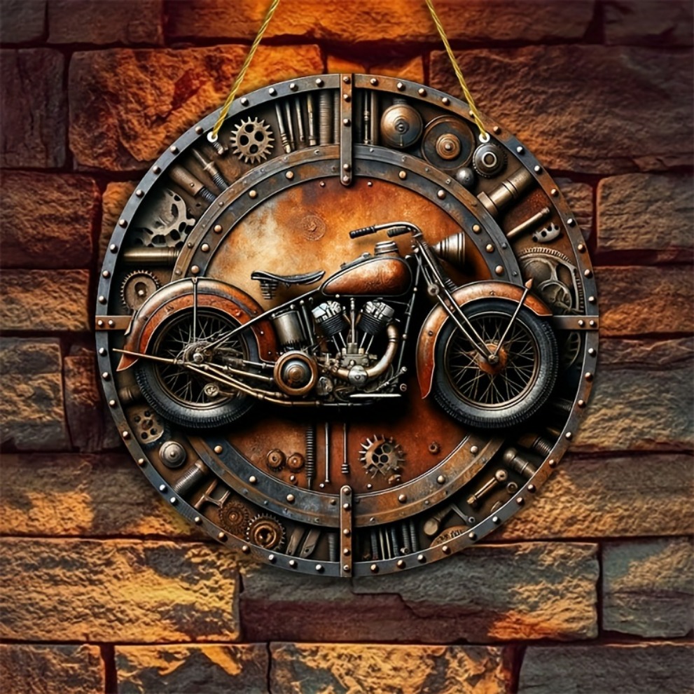 Motorcycle Gear Pattern - Steampunk Vintage Motorcycle Gear Pattern 2D