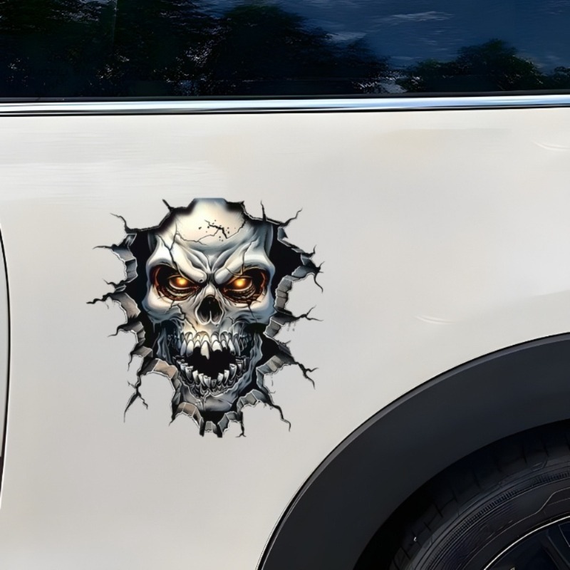 3D Skull Decoration - with Glo - Motorcycle Gear Pattern recension och pris