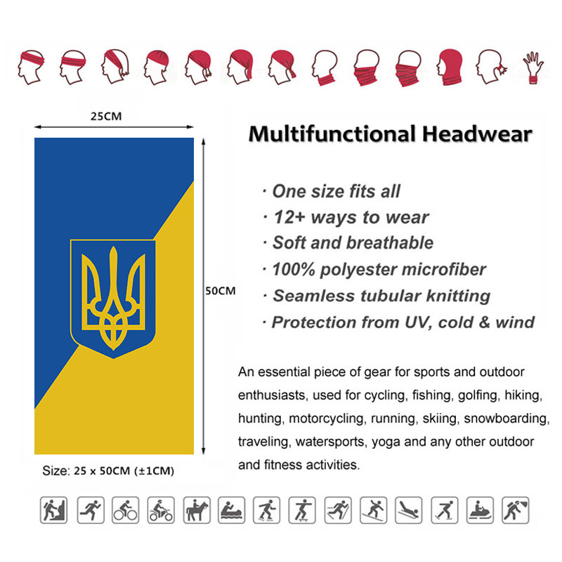 Ukraine Flag Pattern Bandana H - Motorcycle Gear Pattern recension och pris