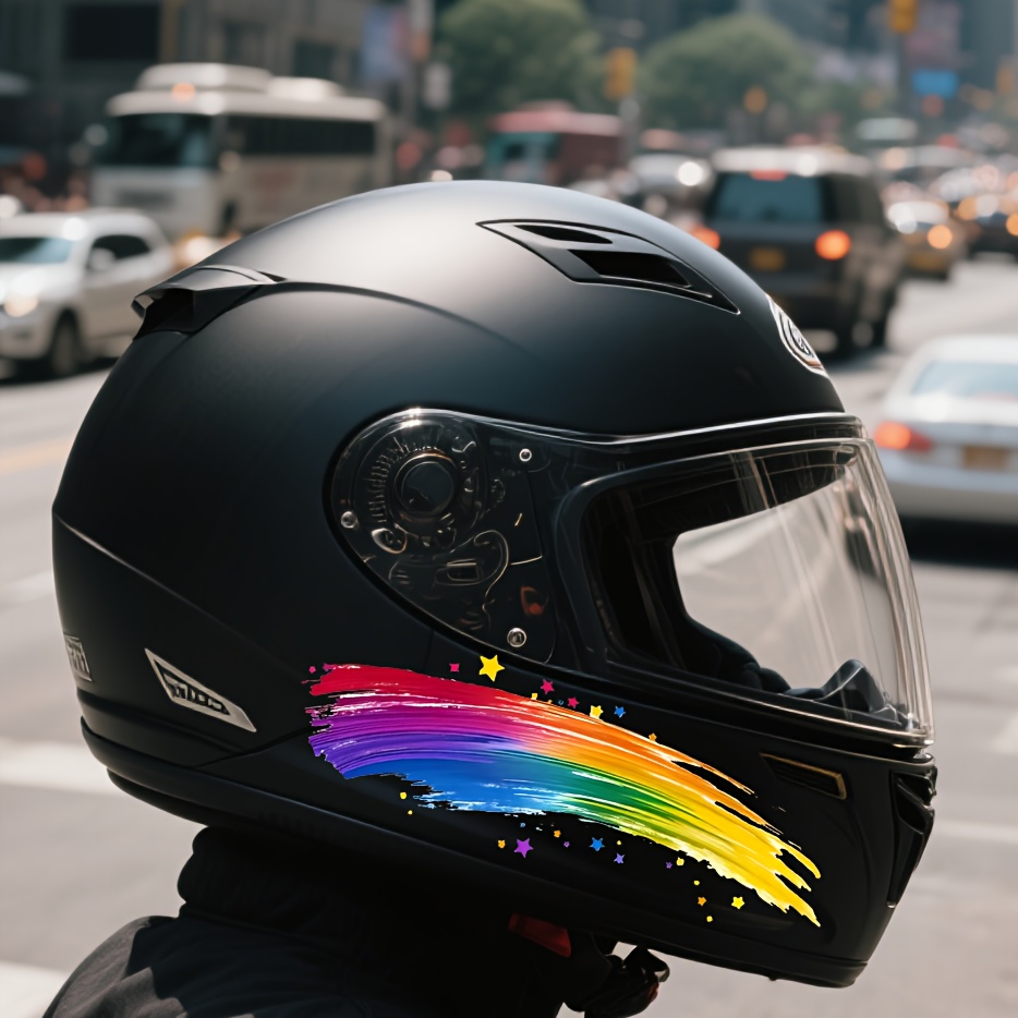 Motorcycle Helmet Stickers, 2  - Motorcycle Gear Pattern recension och pris