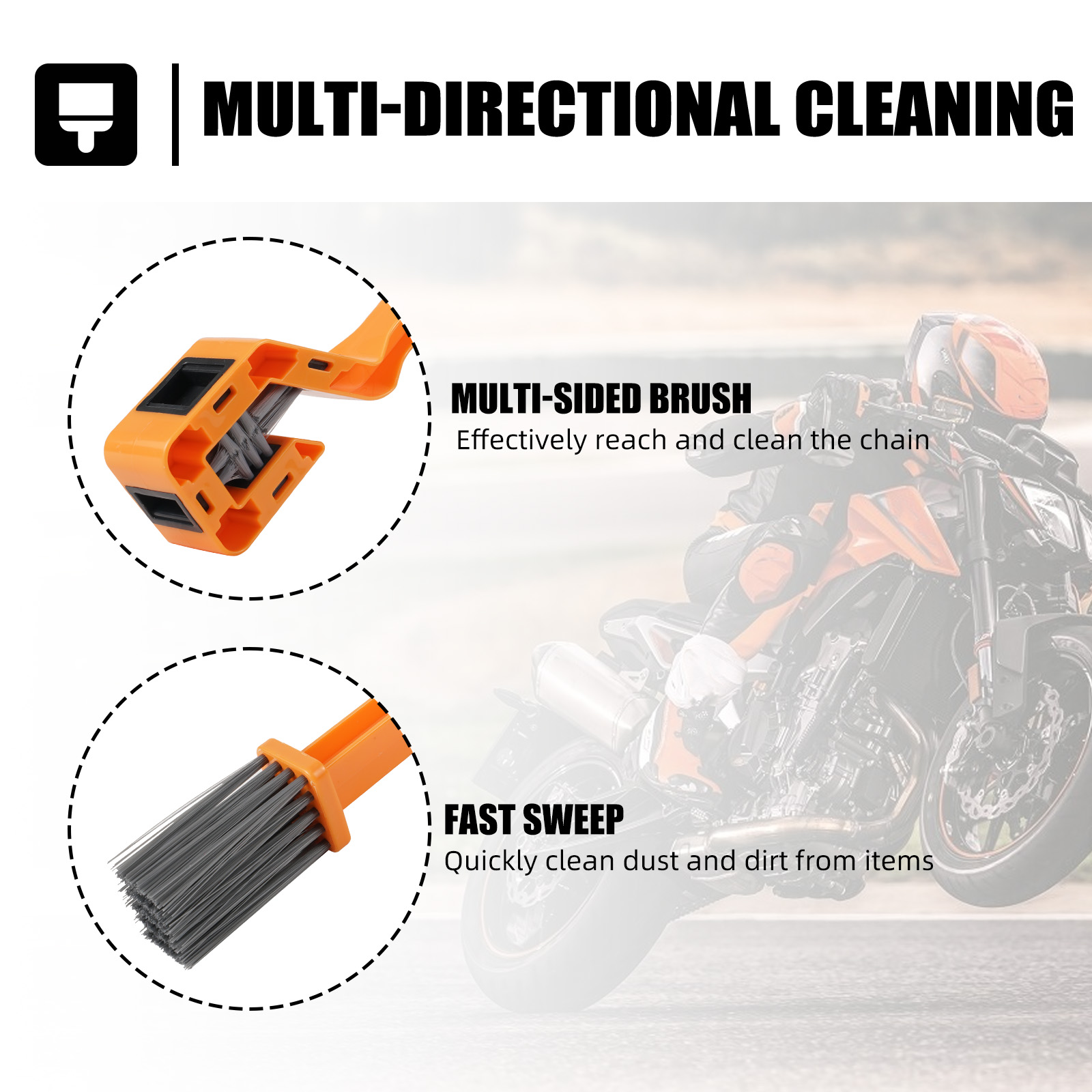 Chain Cleaning Brush Tool For  - Motorcycle Gear Wash recension och pris