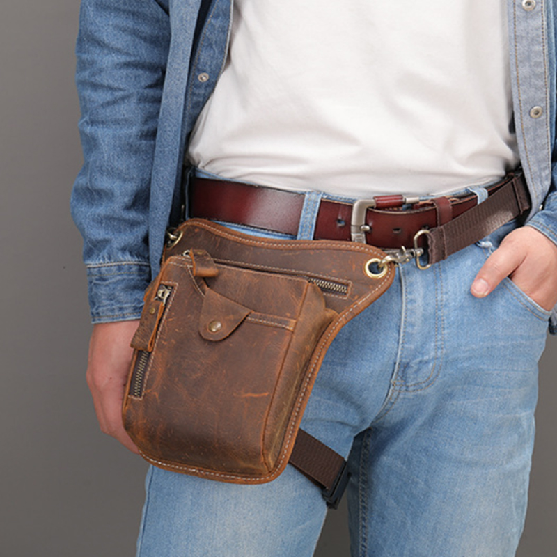 Vintage Pu Leather Waist Pack  - Motorcycle Gear Vintage recension och pris