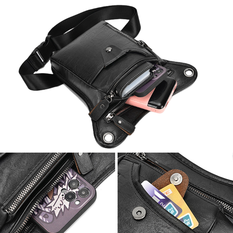 Vintage Pu Leather Waist Pack  - Motorcycle Gear Vintage recension och pris