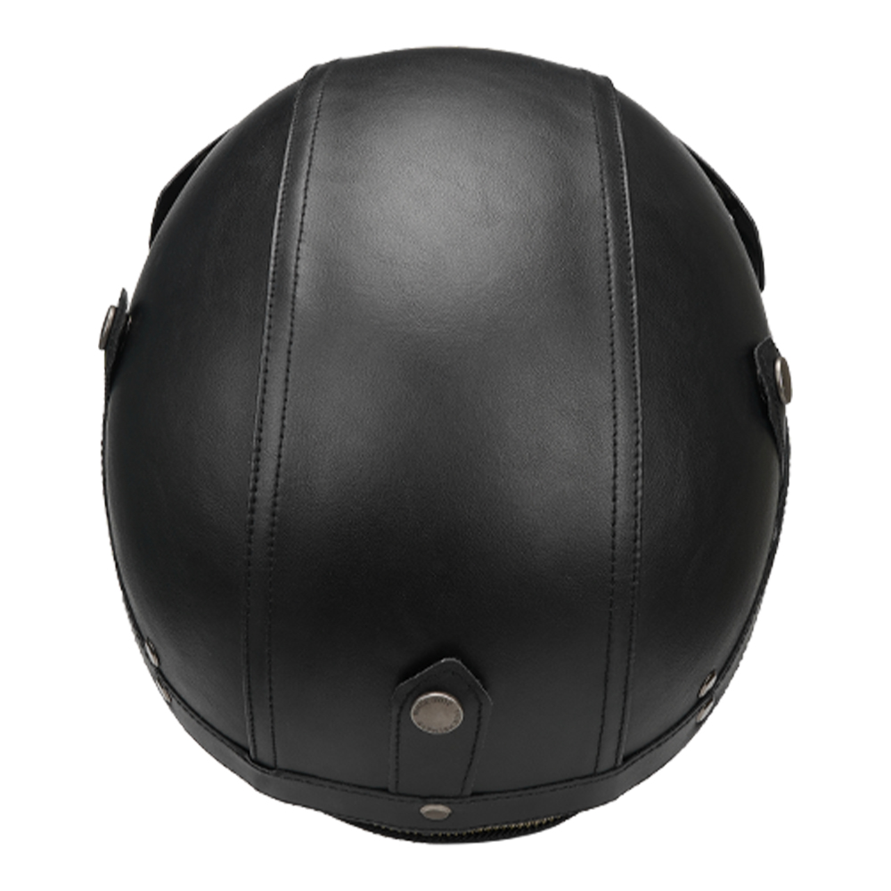Black Motorcycle Half Helmet G - Motorcycle Gear Vintage recension och pris