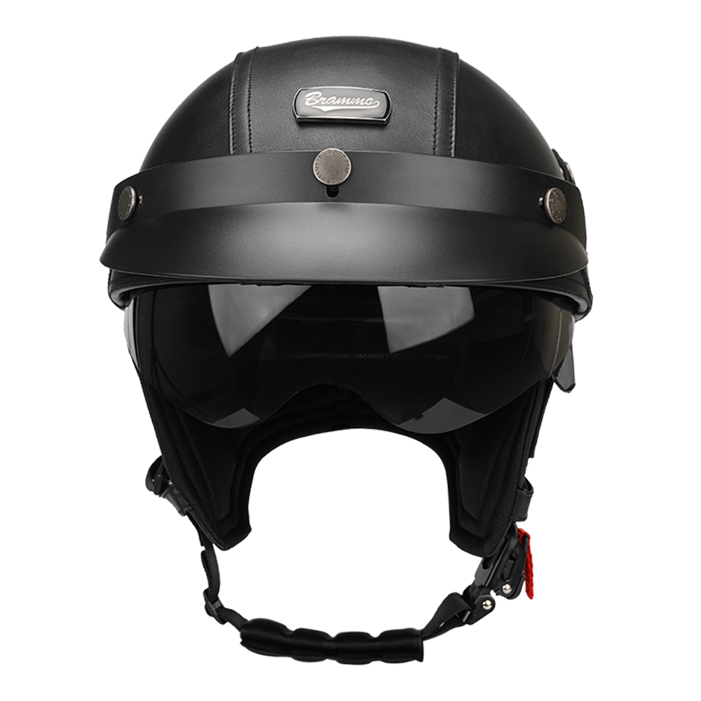 Black Motorcycle Half Helmet G - Motorcycle Gear Vintage recension och pris