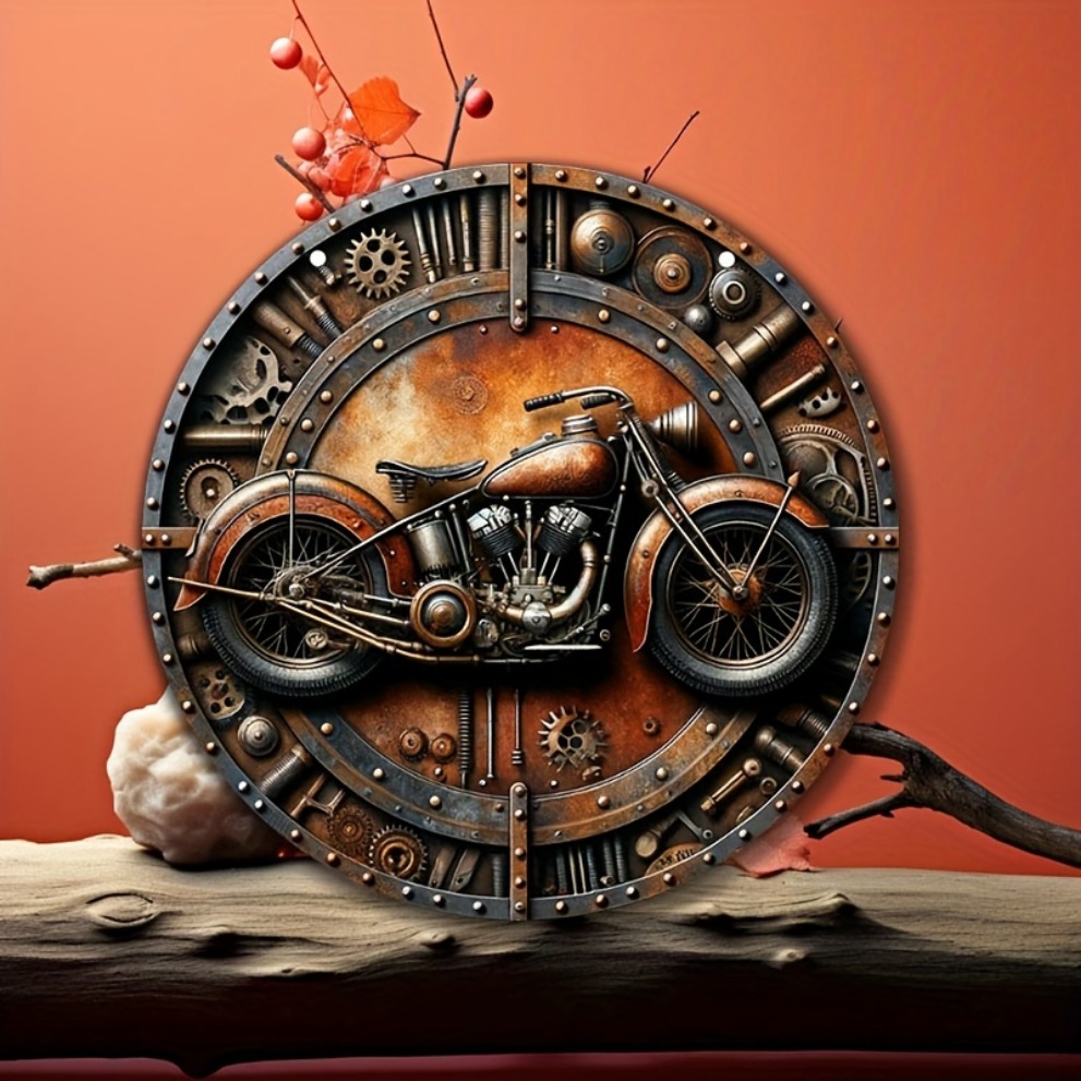 Steampunk Vintage Motorcycle G - Motorcycle Gear Pattern recension och pris